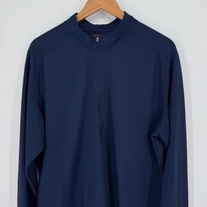 Nike Sphere Mens XL Navy Blue Pullover Long Sleeve 1/4 Zip Athletic Top Running